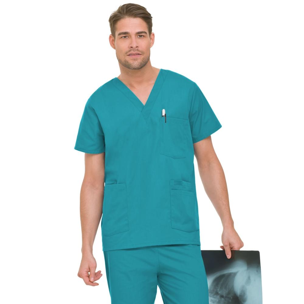 Dentists uniforms scrubs Men's V-Neck Scrub Top